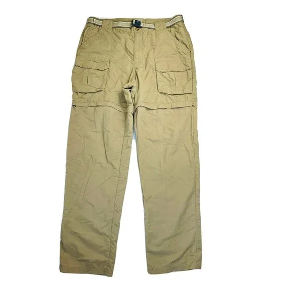 VTG 90s L.L. Bean Men’s Large Tall Convertible Zip Off Hiking Trail Cargo Pants - Picture 9 of 10